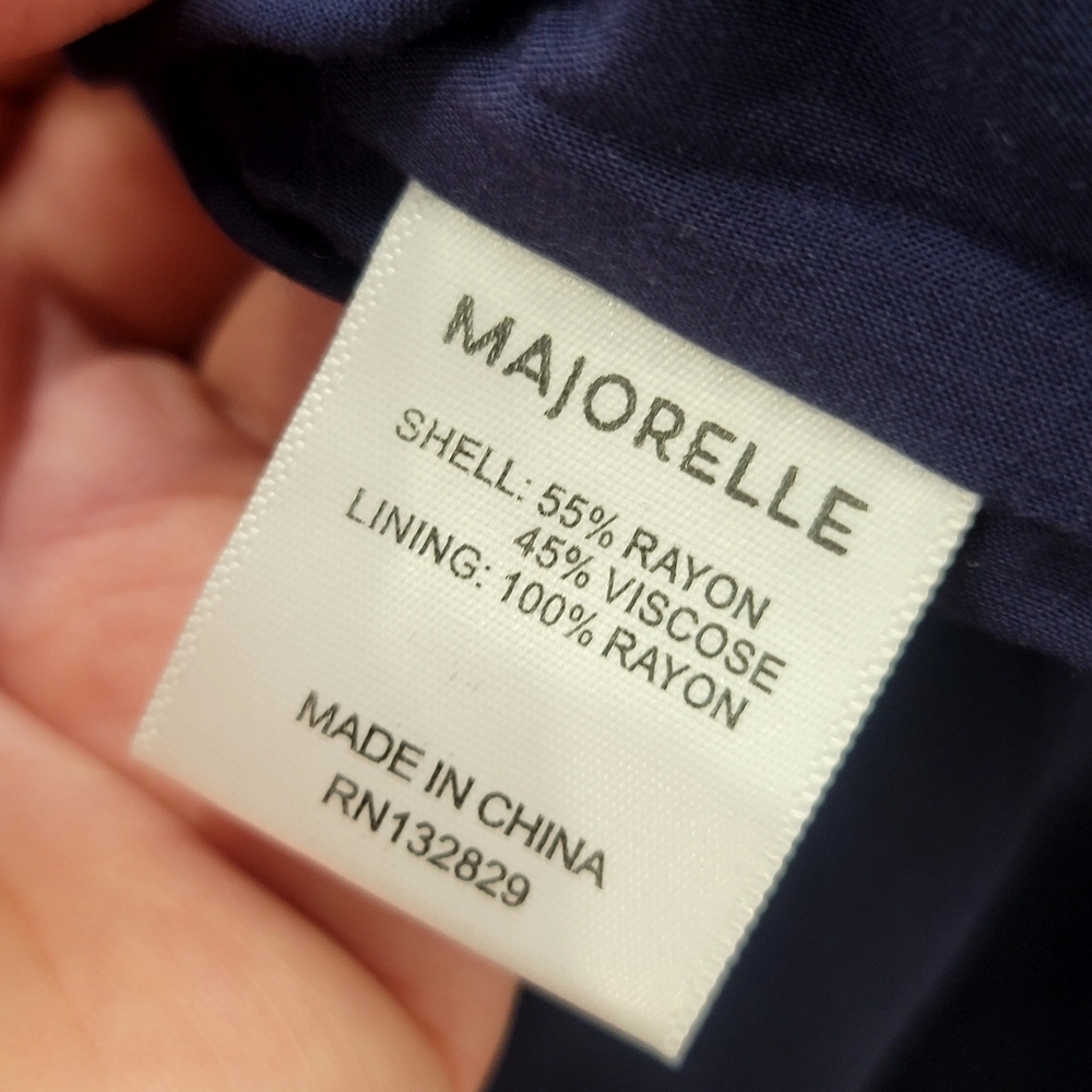MAJORELLE Copacabana  Midi dress Navy And Floral Print Size Medium - Picture 5 of 14